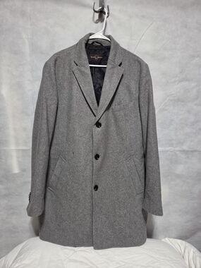 Black Brown 1826 Gray Single-Breasted Pea Coat